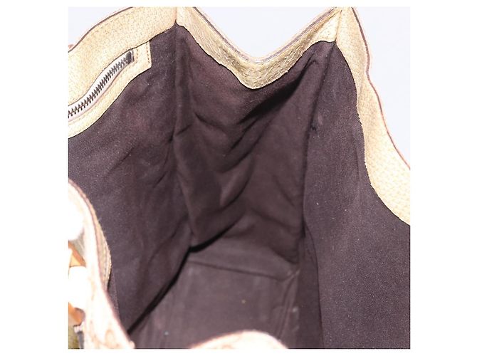 Borsa Tote GUCCI GG Canvas Beige 124261 Auth 185806 - vista 16