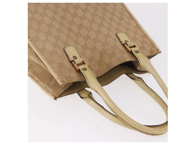 Borsa Tote GUCCI GG Canvas Beige 124261 Auth 185806 - vista 6
