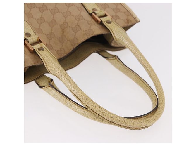 Borsa Tote GUCCI GG Canvas Beige 124261 Auth 185806 - vista 7
