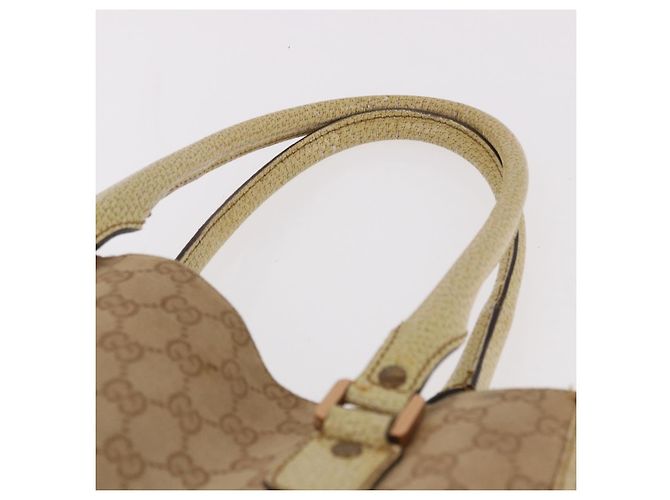 Borsa Tote GUCCI GG Canvas Beige 124261 Auth 185806 - vista 8
