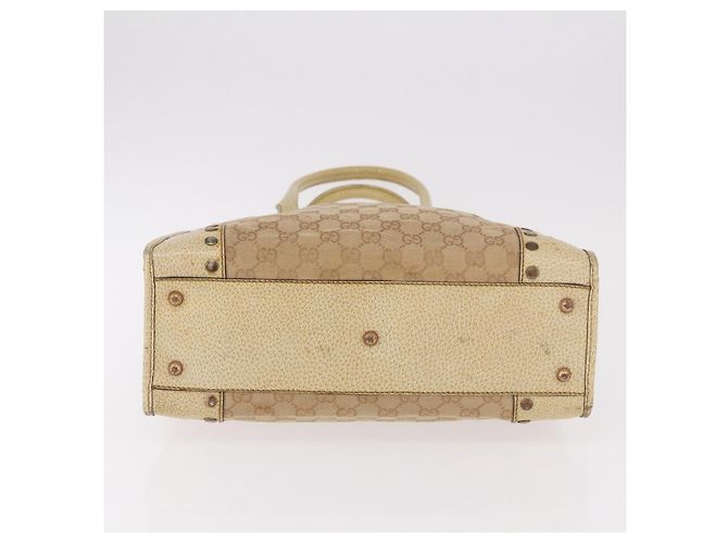Borsa Tote GUCCI GG Canvas Beige 124261 Auth 185806 - vista 9