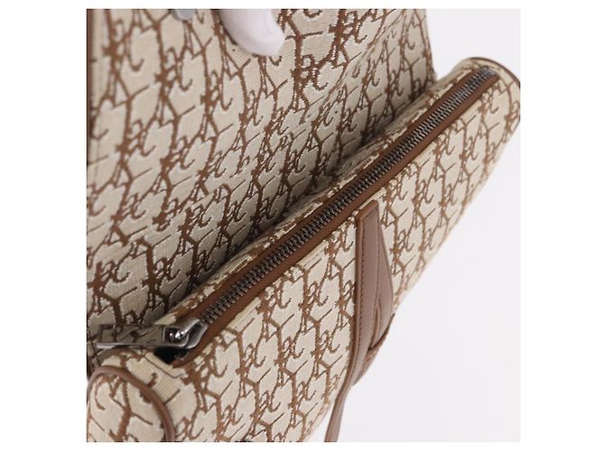 Borsa a Spalla Christian Dior Trotter Canvas Saddle Beige Silver Auth 187508SAM Argento - vista 16