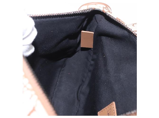 Borsa a Spalla Christian Dior Trotter Canvas Saddle Beige Silver Auth 187508SAM Argento - vista 21