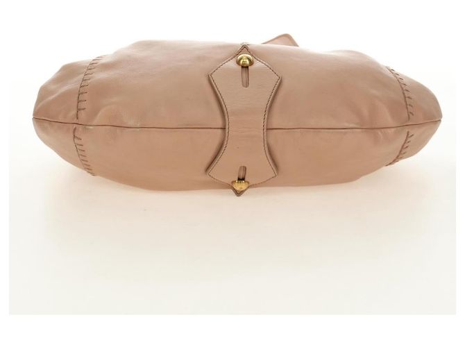 SAINT LAURENT Borsa a Spalla Mombasa in Pelle Rosa e Oro Auth 185320SM D'oro - vista 12