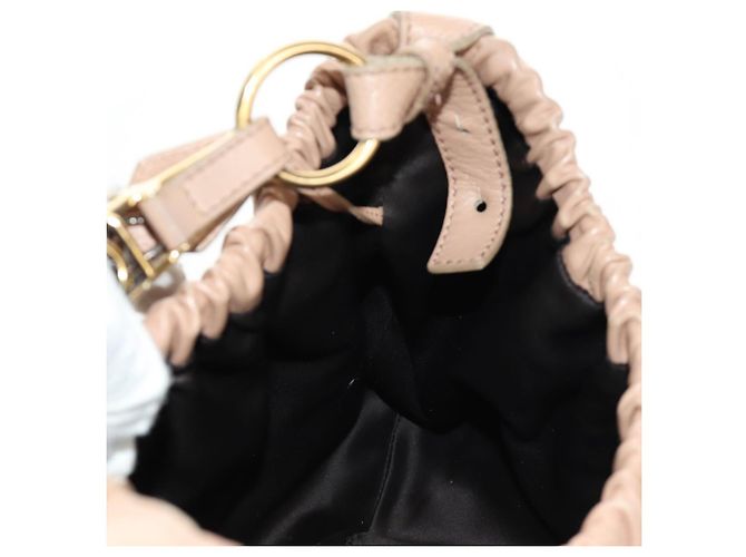 SAINT LAURENT Borsa a Spalla Mombasa in Pelle Rosa e Oro Auth 185320SM D'oro - vista 23