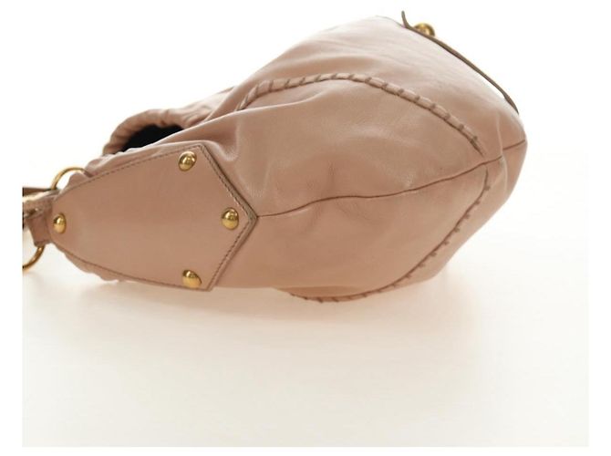 SAINT LAURENT Borsa a Spalla Mombasa in Pelle Rosa e Oro Auth 185320SM D'oro - vista 4