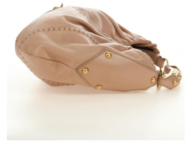 SAINT LAURENT Borsa a Spalla Mombasa in Pelle Rosa e Oro Auth 185320SM D'oro - vista 6