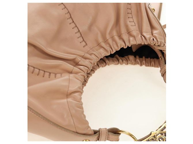 SAINT LAURENT Borsa a Spalla Mombasa in Pelle Rosa e Oro Auth 185320SM D'oro - vista 7