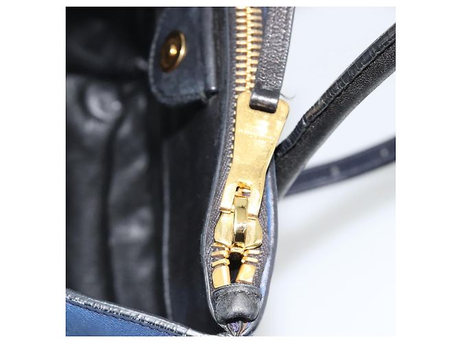 Borsa Miu Miu Biker Matelasse in Pelle 2way Navy Gold Auth 185462 D'oro Blu navy - vista 27