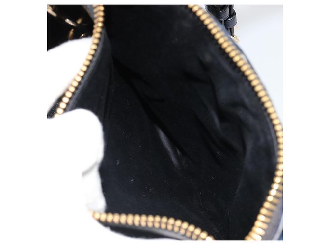 Borsa Miu Miu Biker Matelasse in Pelle 2way Navy Gold Auth 185462 D'oro Blu navy - vista 28