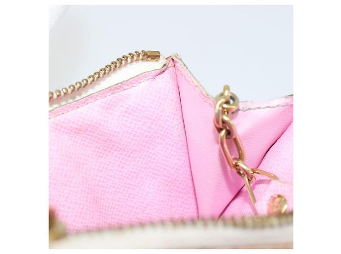 LOUIS VUITTON Monogram Multicolor Pochette Cles NM Bolso M93734 LV Auth 185773 Blanco - vista 12