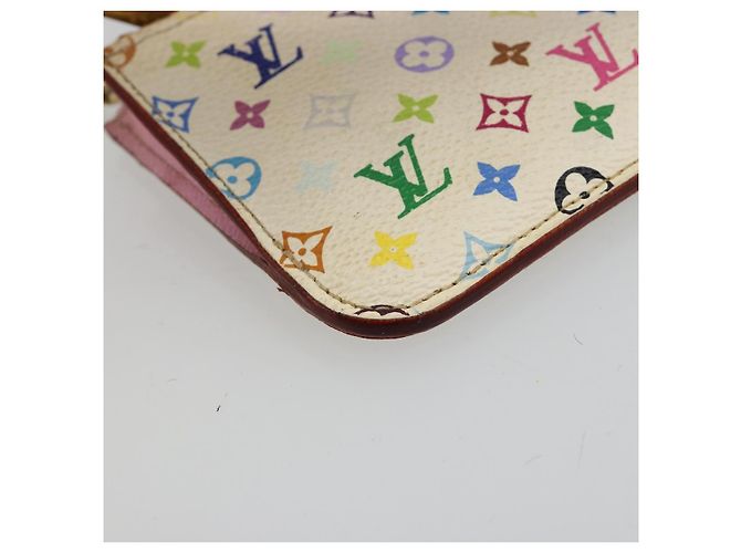 LOUIS VUITTON Monogram Multicolor Pochette Cles NM Bolso M93734 LV Auth 185773 Blanco - vista 14