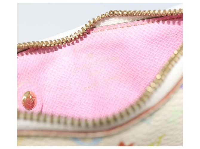LOUIS VUITTON Monogram Multicolor Pochette Cles NM Bolso M93734 LV Auth 185773 Blanco - vista 17
