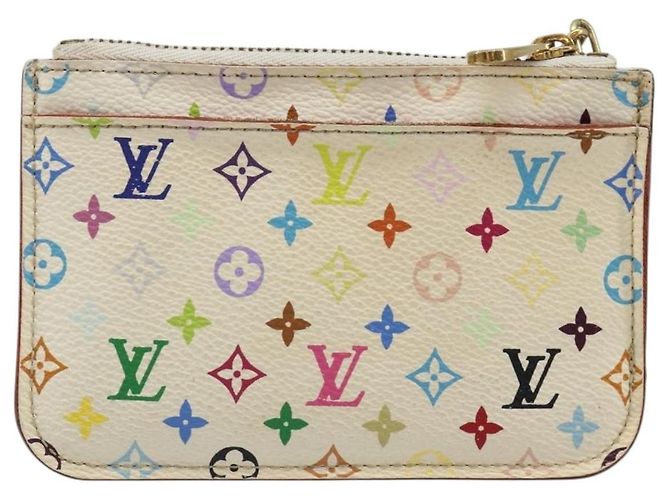 LOUIS VUITTON Monogram Multicolor Pochette Cles NM Bolso M93734 LV Auth 185773 Blanco - vista 2