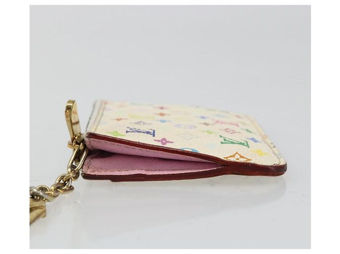 LOUIS VUITTON Monogram Multicolor Pochette Cles NM Bolso M93734 LV Auth 185773 Blanco - vista 4