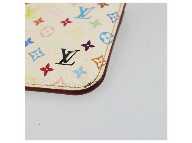 LOUIS VUITTON Monogram Multicolor Pochette Cles NM Bolso M93734 LV Auth 185773 Blanco - vista 7