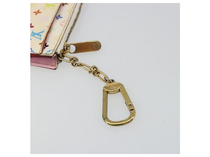 LOUIS VUITTON Monogram Multicolor Pochette Cles NM Bolso M93734 LV Auth 185773 Blanco - vista 8