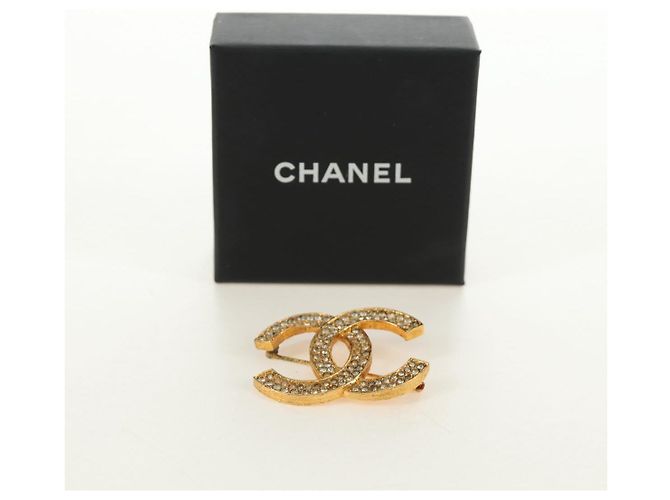 Spilla CHANEL COCO Mark in metallo Gold Tone CC Auth 185473V - vista 13