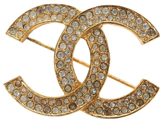 Spilla CHANEL COCO Mark in metallo Gold Tone CC Auth 185473V - vista 2