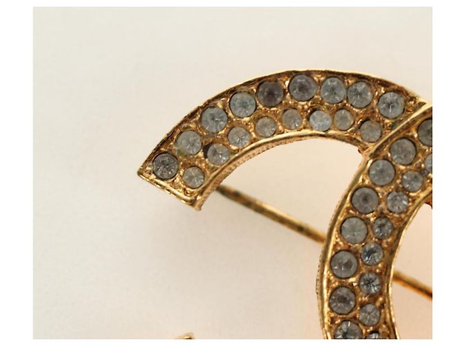 Spilla CHANEL COCO Mark in metallo Gold Tone CC Auth 185473V - vista 3