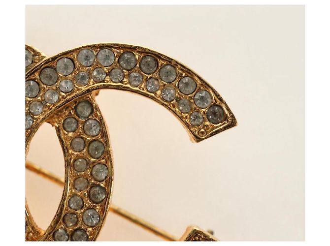 Spilla CHANEL COCO Mark in metallo Gold Tone CC Auth 185473V - vista 4