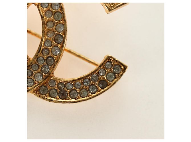Spilla CHANEL COCO Mark in metallo Gold Tone CC Auth 185473V - vista 6