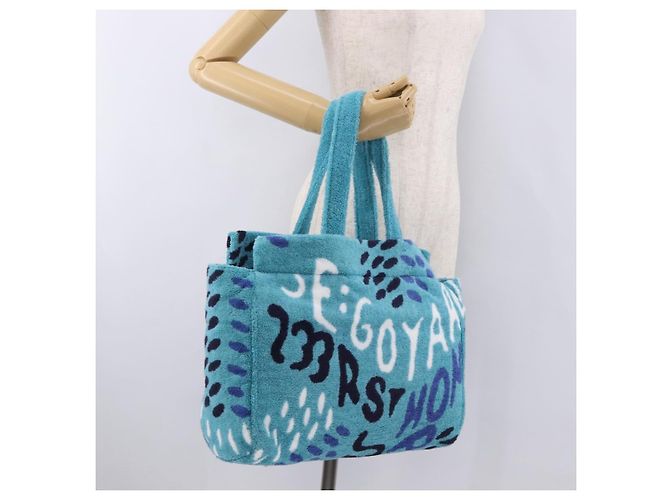 Borsa GOYARD Terry Eponge Limited Edition Bag Pile Turquoise Blue Auth SW2357SM Turchese - vista 22