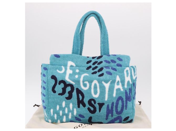 Borsa GOYARD Terry Eponge Limited Edition Bag Pile Turquoise Blue Auth SW2357SM Turchese - vista 23