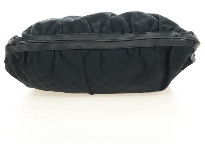 Borsa a Spalla GUCCI GG Canvas Nera Oro 189884 Auth 185693V Nero D'oro - vista 10