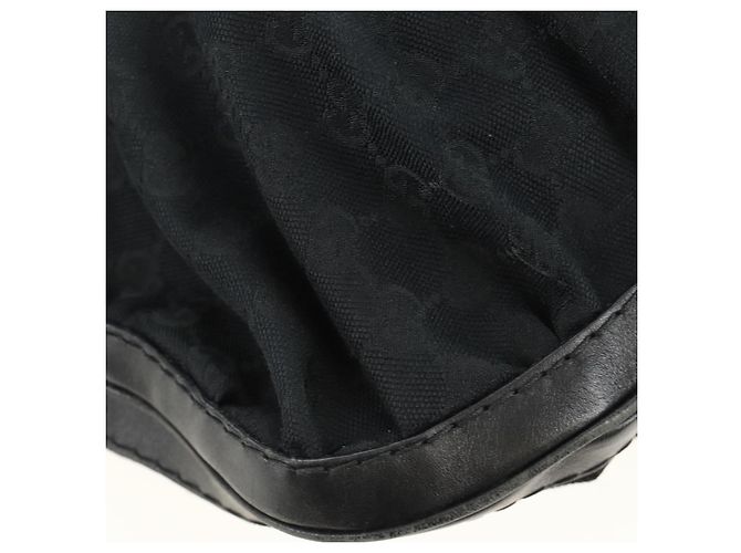 Borsa a Spalla GUCCI GG Canvas Nera Oro 189884 Auth 185693V Nero D'oro - vista 13