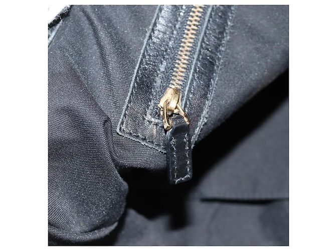 Borsa a Spalla GUCCI GG Canvas Nera Oro 189884 Auth 185693V Nero D'oro - vista 21