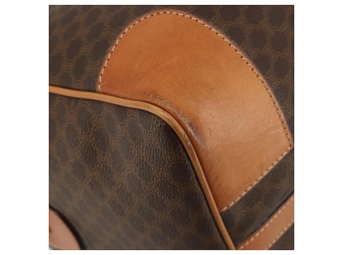 Céline Borsa Boston CELINE in tela Macadam e pelle PVC Marrone Oro Autentica 184535A D'oro - vista 11