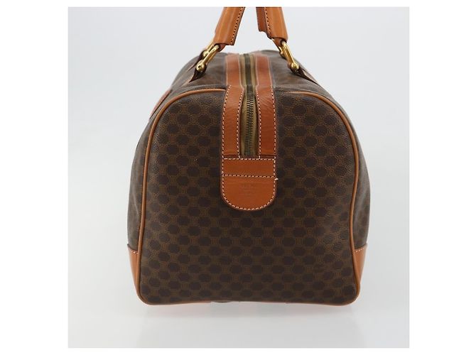 Céline Borsa Boston CELINE in tela Macadam e pelle PVC Marrone Oro Autentica 184535A D'oro - vista 5