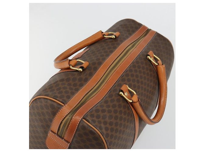 Céline Borsa Boston CELINE in tela Macadam e pelle PVC Marrone Oro Autentica 184535A D'oro - vista 6