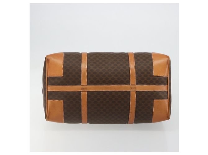 Céline Borsa Boston CELINE in tela Macadam e pelle PVC Marrone Oro Autentica 184535A D'oro - vista 9