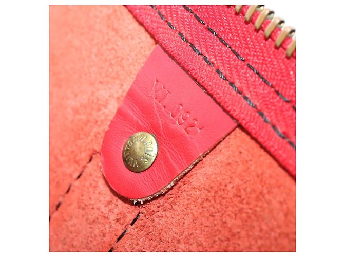 LOUIS VUITTON Epi Keepall 55 Boston Bag Rosso M42957 LV Auth 179665A - vista 12