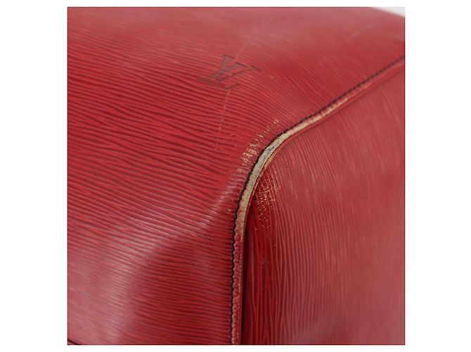 LOUIS VUITTON Epi Keepall 55 Boston Bag Rosso M42957 LV Auth 179665A - vista 15
