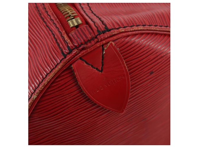 LOUIS VUITTON Epi Keepall 55 Boston Bag Rosso M42957 LV Auth 179665A - vista 17
