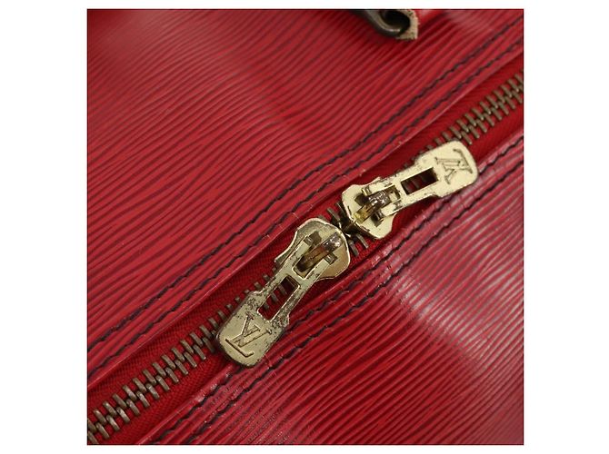 LOUIS VUITTON Epi Keepall 55 Boston Bag Rosso M42957 LV Auth 179665A - vista 19
