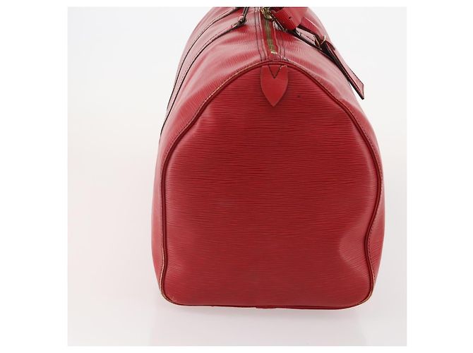 LOUIS VUITTON Epi Keepall 55 Boston Bag Rosso M42957 LV Auth 179665A - vista 4