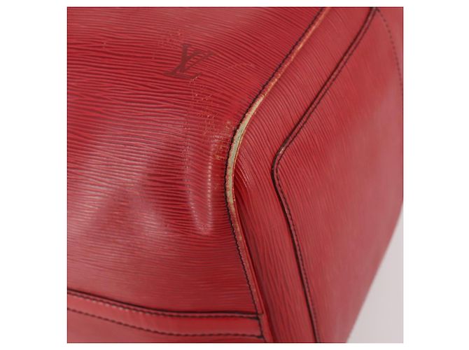 LOUIS VUITTON Epi Keepall 55 Boston Bag Rosso M42957 LV Auth 179665A - vista 9