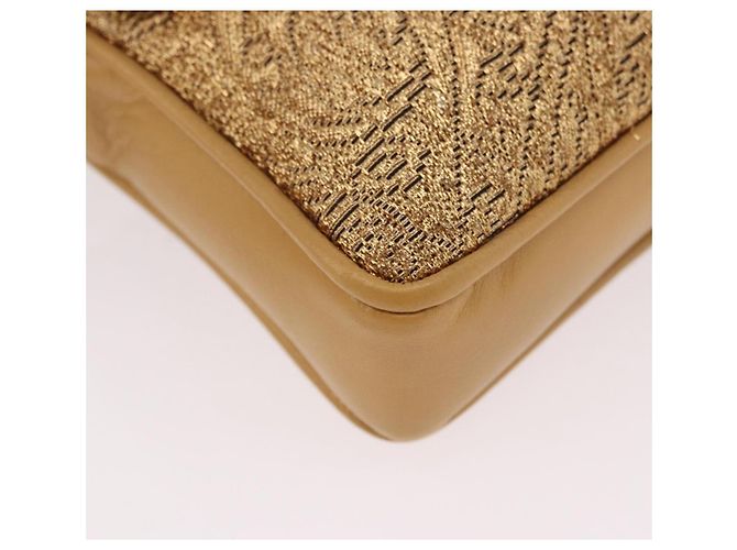 Marsupio CHANEL in raso oro con CC Auth 187614SAM D'oro - vista 10