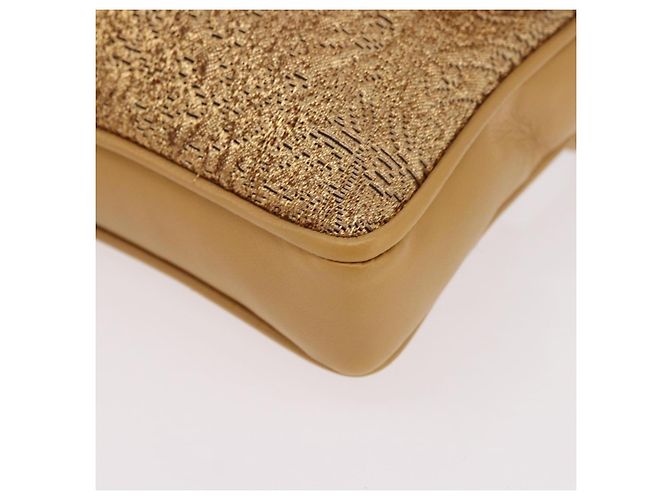 Marsupio CHANEL in raso oro con CC Auth 187614SAM D'oro - vista 11