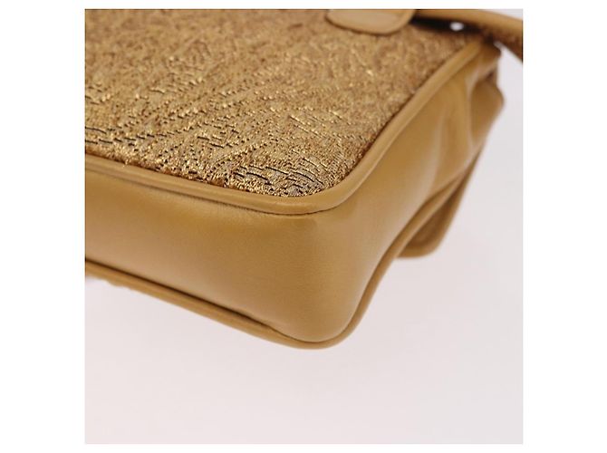 Marsupio CHANEL in raso oro con CC Auth 187614SAM D'oro - vista 13