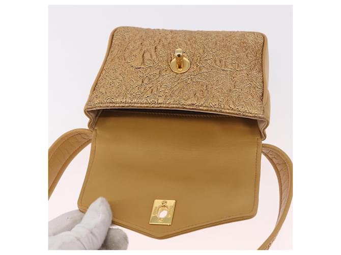 Marsupio CHANEL in raso oro con CC Auth 187614SAM D'oro - vista 15