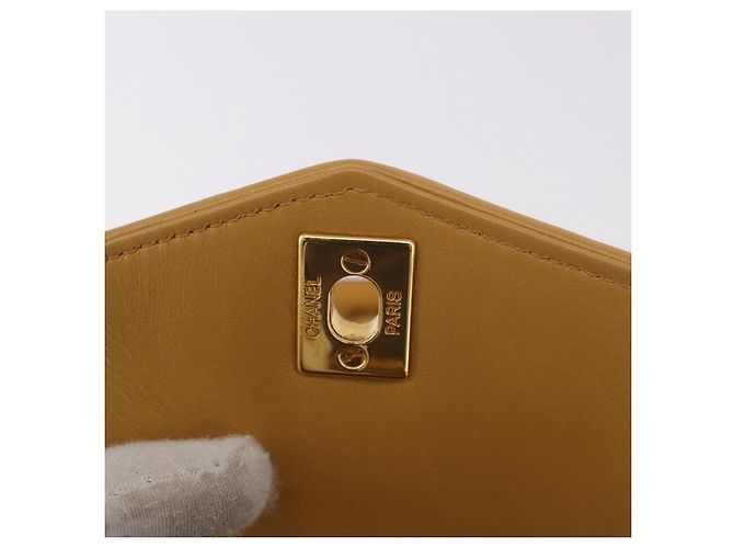 Marsupio CHANEL in raso oro con CC Auth 187614SAM D'oro - vista 18