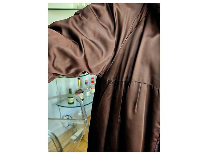 Guy Laroche Cappotto in Visone Marrone - vista 10