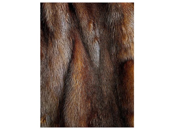 Guy Laroche Cappotto in Visone Marrone - vista 3
