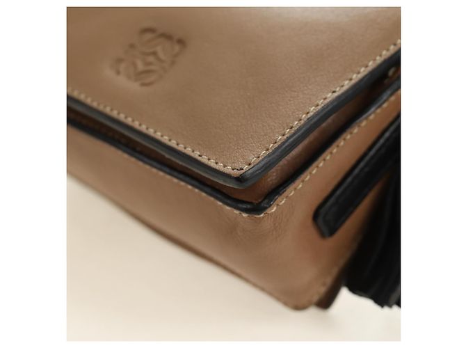 Borsa a tracolla Pouch LOEWE in pelle marrone Auth 185499V - vista 14