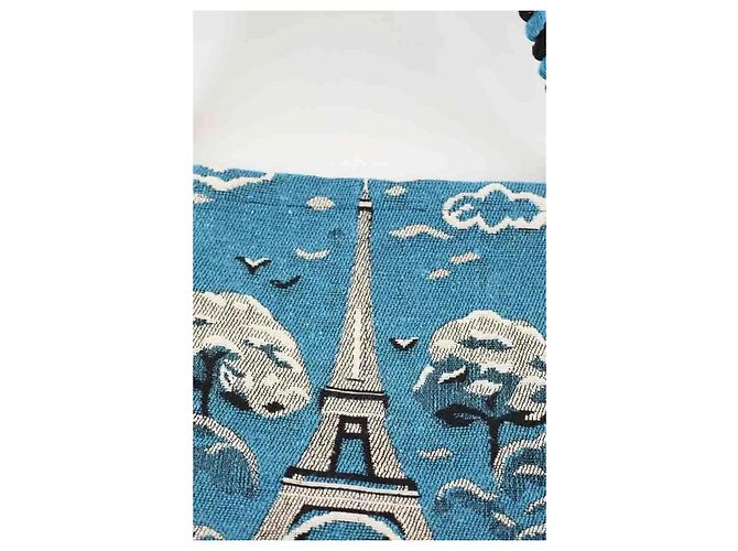 Borsa a mano Antik Batik in tessuto blu - vista 2